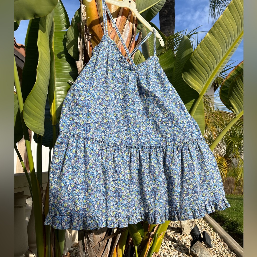 Universal Thread Spaghetti Strap Dress Sundresss Lounge Pockets Tiered Loose